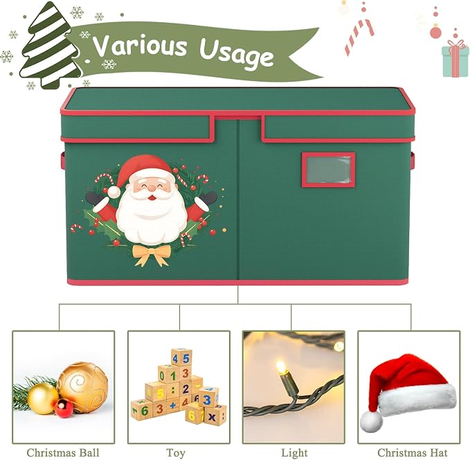 Christmas Ornament Storage Box Christmas Ornament Storage 128 Ornaments Slots - Image 7