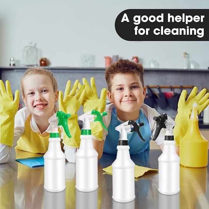 Eccliy 12 Pcs 16 Oz Plastic Spray Bottle, Adjustable Empty Reusable Sprayer - Image 5