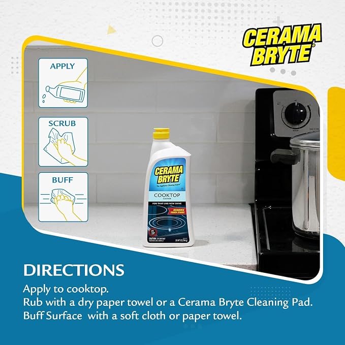 Cerama Bryte Removes Tough Stains Cooktop and Stove Top Cleaner - Image 3