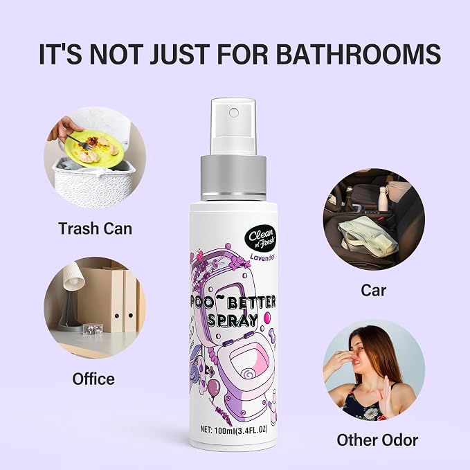 Clean-n-Fresh Toilet Spray for Poop, Lavender 6.8 Fl.Oz, Air Freshener Bathroom - Image 6