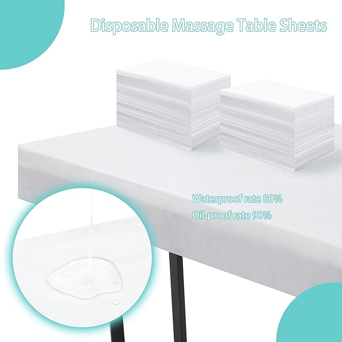 Disposable Bed Sheets for Massage Table 200 Pcs 31" x 71" Waterproof Massage - Image 4