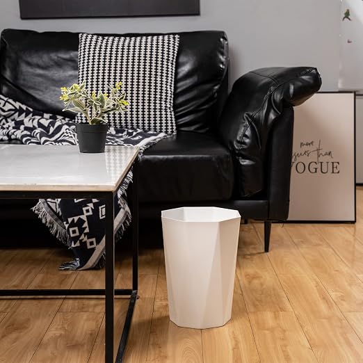 12L Trash Can Wastebasket Plastic Trash Bin Garbage Container Rubbish Can Paper - Image 5