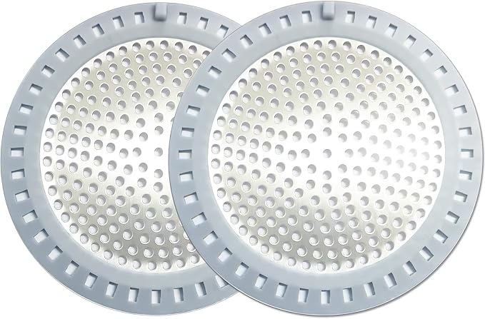 2PCS Shower Drain Hair Catcher, Shower Drain Strainer, Stainless Steel by Seatery