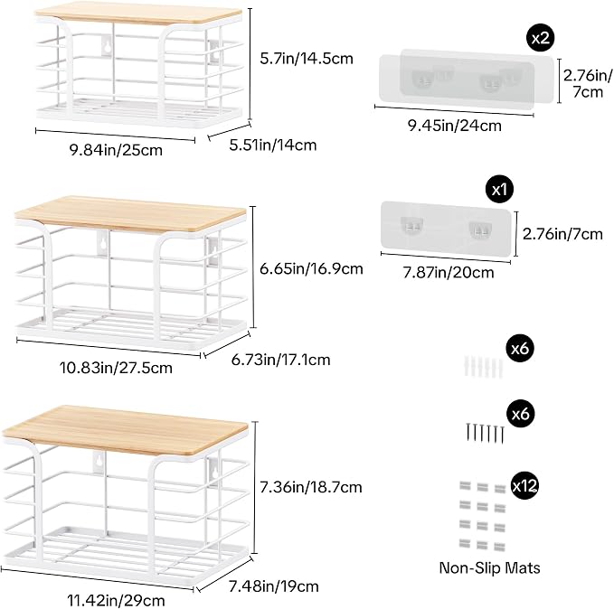 3 Pack Stackable Pantry Organizer, Stainless Steel Trash Bag Holder Dispenser - Image 3