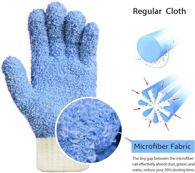 MIG4U Microfiber Dusting Gloves House Cleaning Glove - Image 2