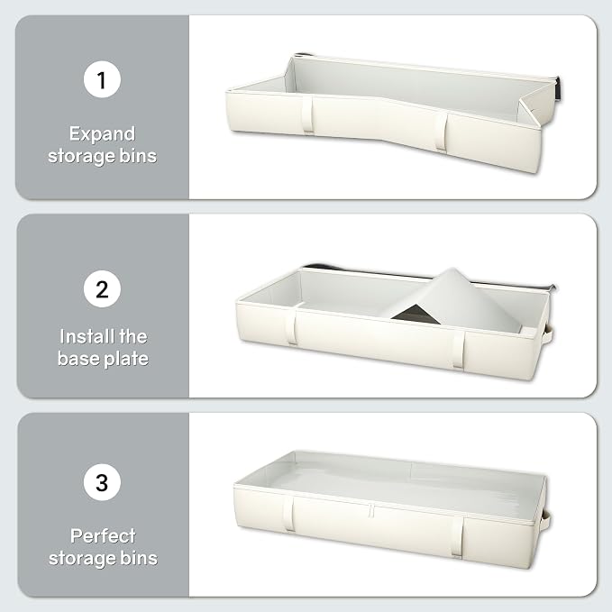 2-Pack Under Bed Storage, 6 Inches Tall Closet Organizers and Storage Bins - Image 8