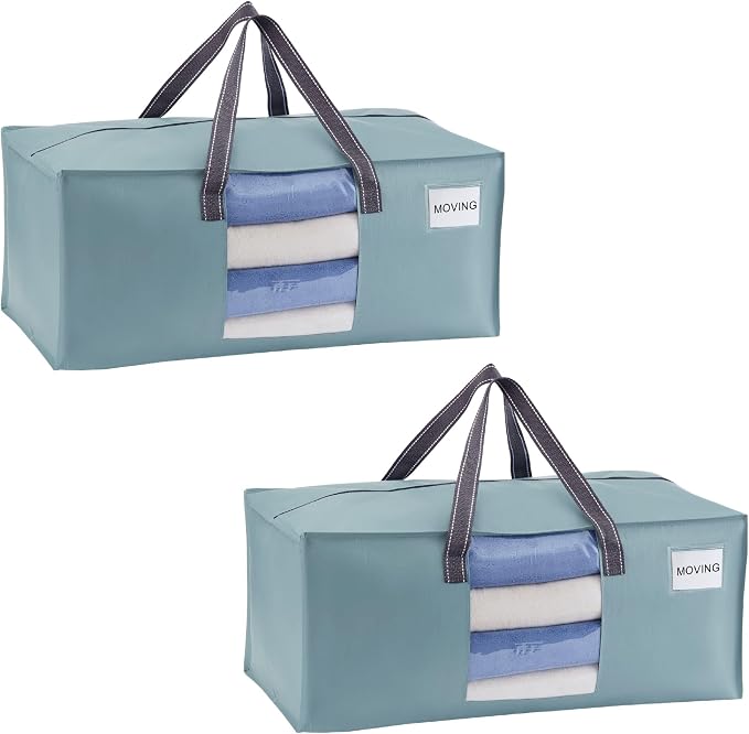 VENO 2 Pack Moving Bags for College, Heavy-Duty Storage Totes, Moving Boxes and by Veno