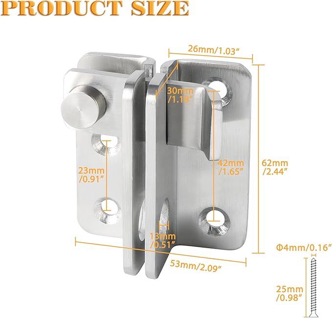 Alise Flip Latch Gate Latch, Shed Door Latch Barn Door Lock Shed Lock Shed Latch - Image 2