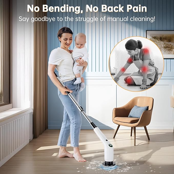 Electric Spin Scrubber, Cordless Shower Scrubber - Image 2