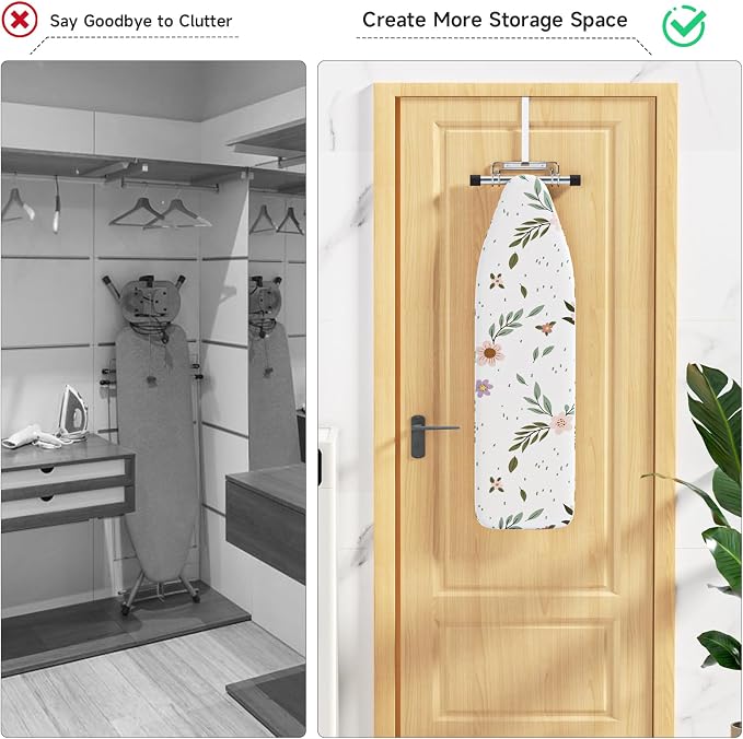 Over The Door & Wall Mount Ironing Board Hanger - Image 9