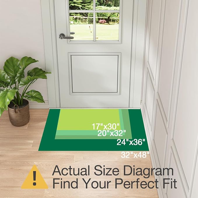 LUMI Ultra Thin Door Mat for Entryway, Low Profile Non Slip Rubber Backing - Image 2