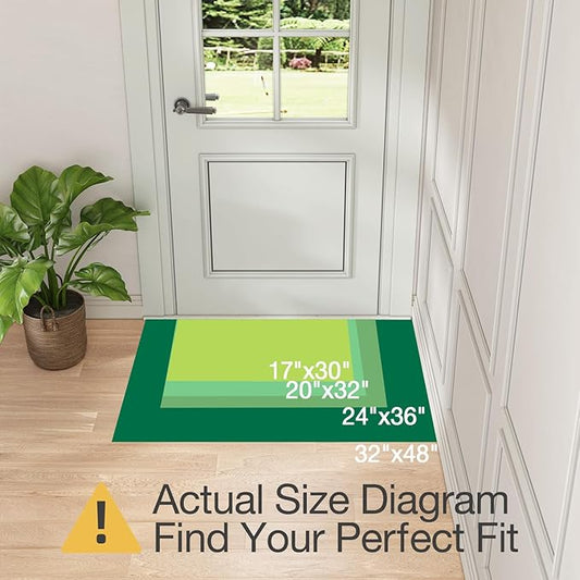 LUMI Ultra Thin Door Mat for Entryway, Low Profile Non Slip Rubber Backing - Image 2