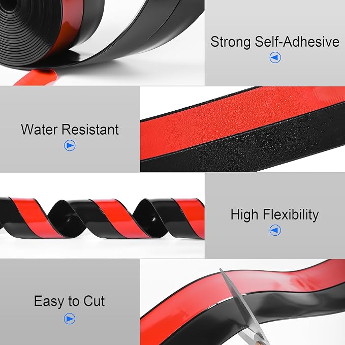 ToLanbbt Weather Stripping Silicone Door Seal Strip 3 in x 20 ft Door Draft - Image 5