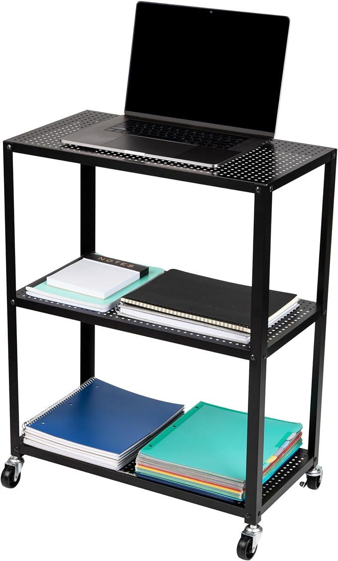 Mind Reader Rolling Cart, Rolling Cart, Microwave Stand, Coffee Cart - Image 5