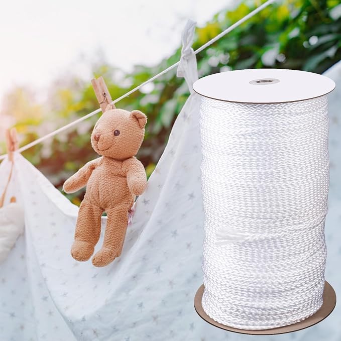 1/4 Inch White Polyester Rope - Image 5