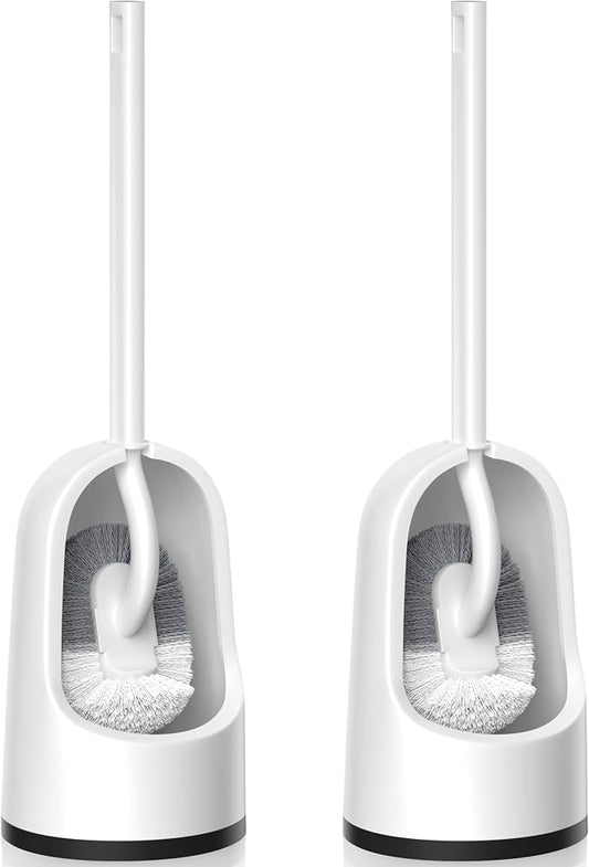 Toilet Brush, 2 Pack Toilet Brush and Holder Set by TRENTI