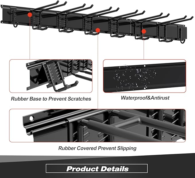 Storaboks Heavy Duty Garage Storage Rack System, Wall Mounted Tool Organizer - Image 4
