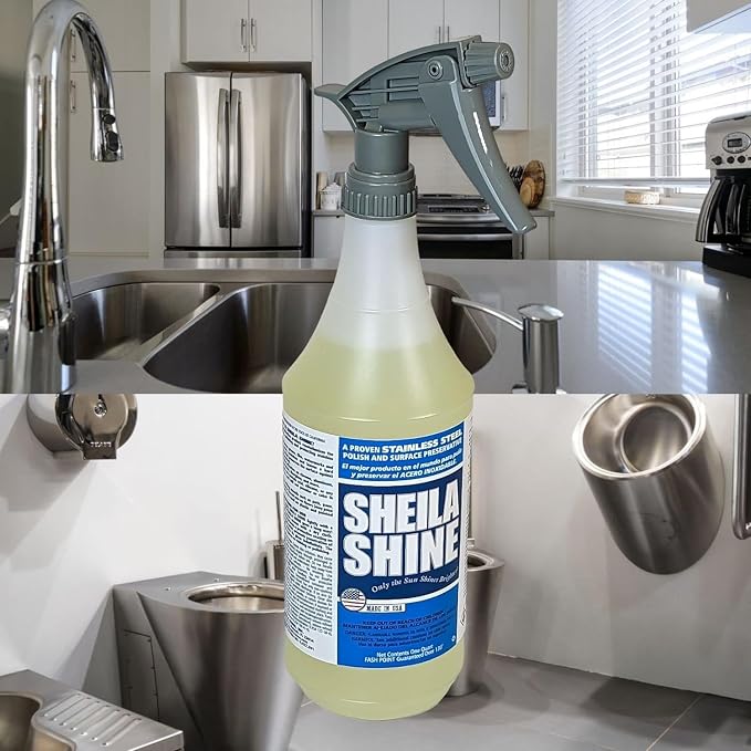 Sheila Shine 32 Oz. Stainless Steel Cleaner and Polish Trigger Spray, Protect - Image 2