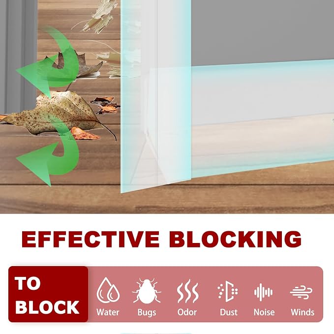 Weather Stripping Self Adhesive Door Draft Stopper Flexible Shower Door Bottom - Image 3