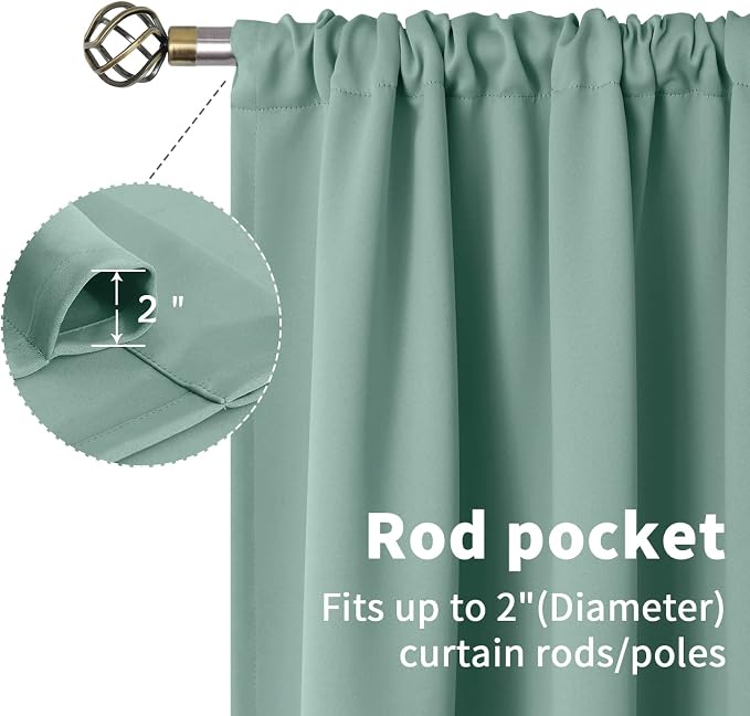 BGment Sage Green Blackout Curtains - Image 5