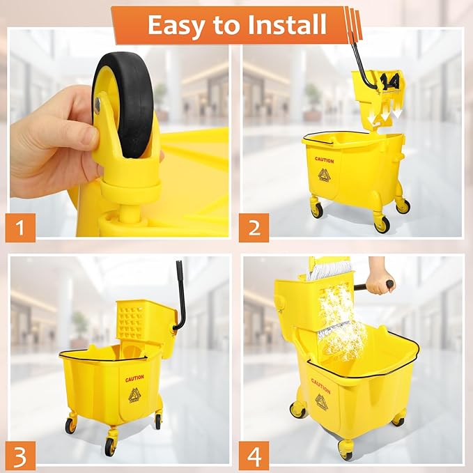 38 Qt Commercial Mop Bucket - Image 7