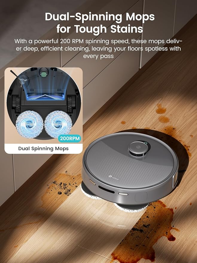 Lefant M3 Max Robot Vacuum, Robot Vacuum and Mop, 20000Pa Suction, Anti-Tangle - Image 2