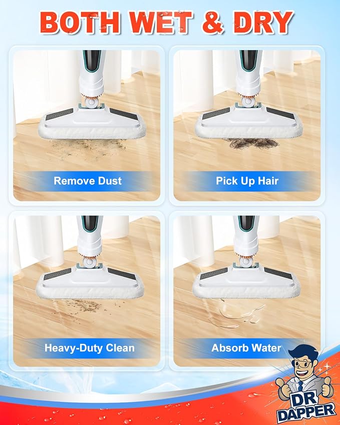 DR DAPPER 2 Pack SMP01 Steam Mop Replacement Pads Compatible - Image 4
