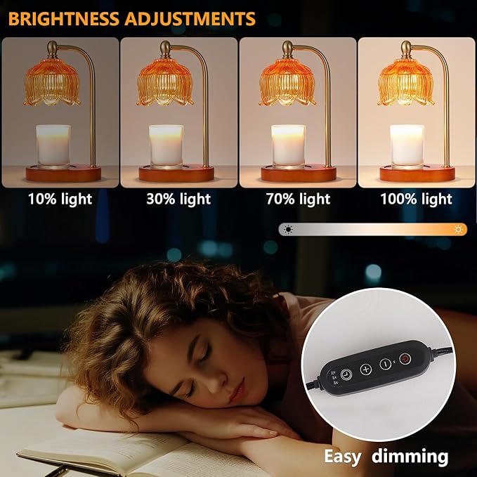 Candle Warmer Lamp with Timer and Dimmer, Electric Amber Light Gifts - Image 6