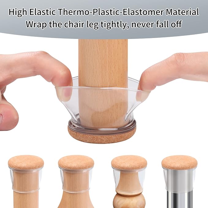 Ezprotekt 24 Pcs Extra Large Chair Leg Protectors - Image 4