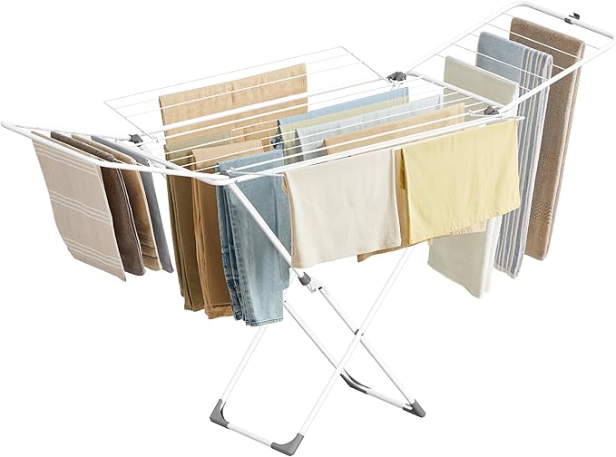 SONGMICS Clothes Drying Rack, Metal Laundry Drying Rack, Space-Saving, by SONGMICSbySONGMICSHOME