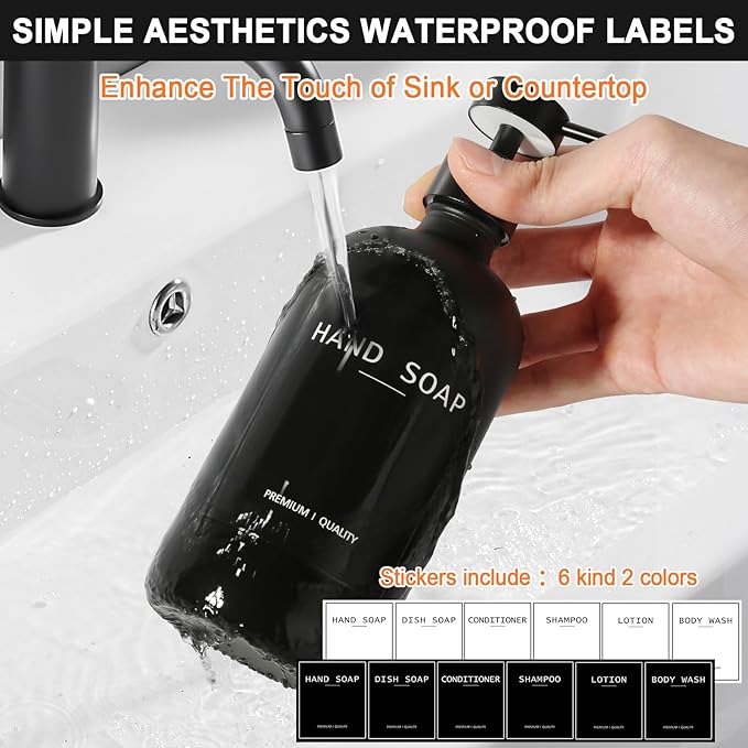 Black Glass Soap Dispenser - Image 4