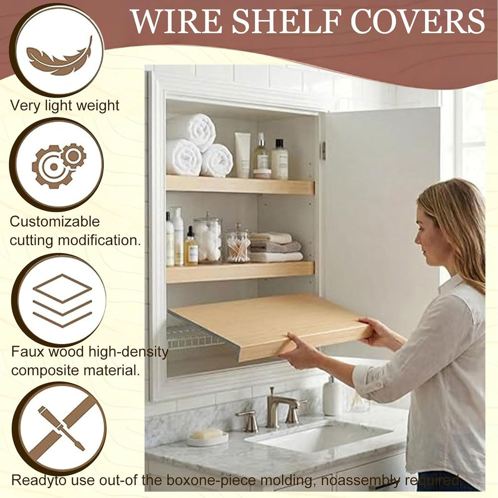 Wire Rack Cover for Garage Shelves 29x9x2in White 5pcs Wire Rack Cover Heavy ...