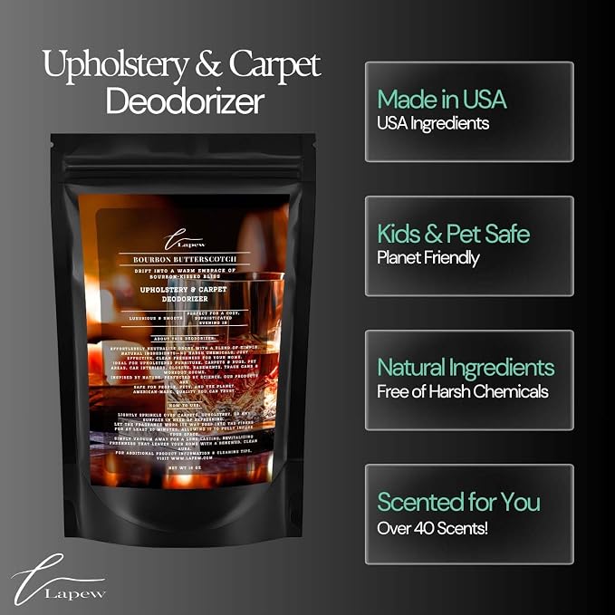 Bourbon & Butterscotch Carpet Freshener Powder 16 oz | Powerful Odor Eliminator - Image 6