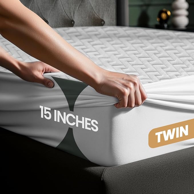 Utopia Bedding Waterproof Mattress Protector Twin Size, Premium 3D Air Soft - Image 3