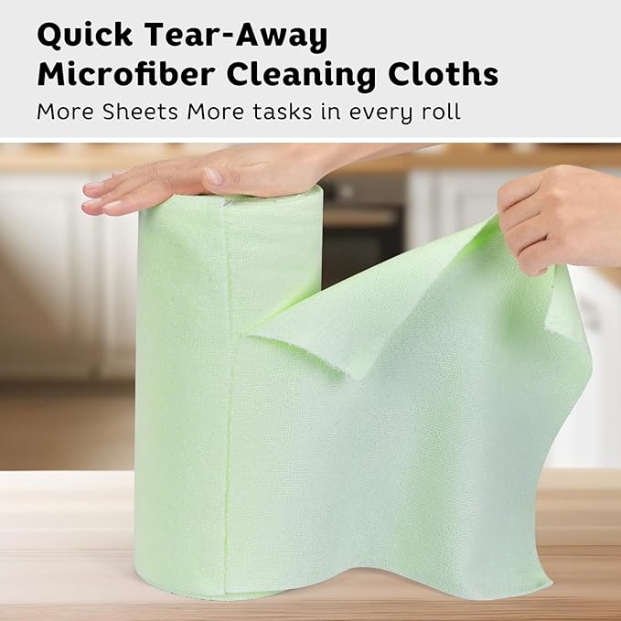 Matthew Microfiber Cleaning Cloth Roll 72Pack Reusable Paper Towels&Washable - Image 2