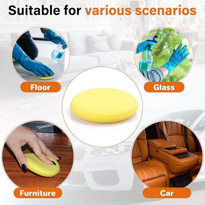 psler Foam Car Wax Applicator Pad Foam Applicator Pads Detailing Round 4 inch - Image 6