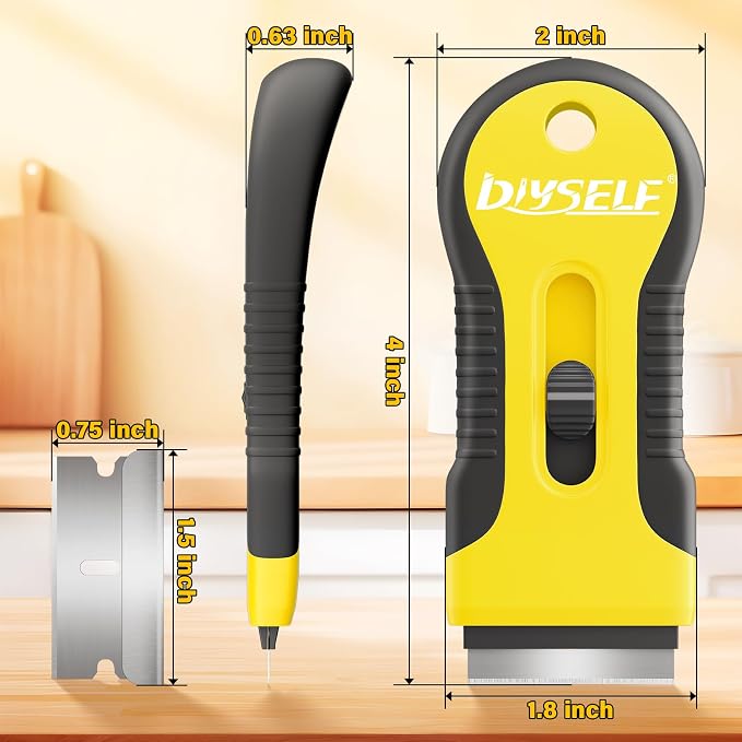 DIYSELF 2 Pack Razor Blade Scraper, Includes 10 PCS Additional Razor Blades - Image 6
