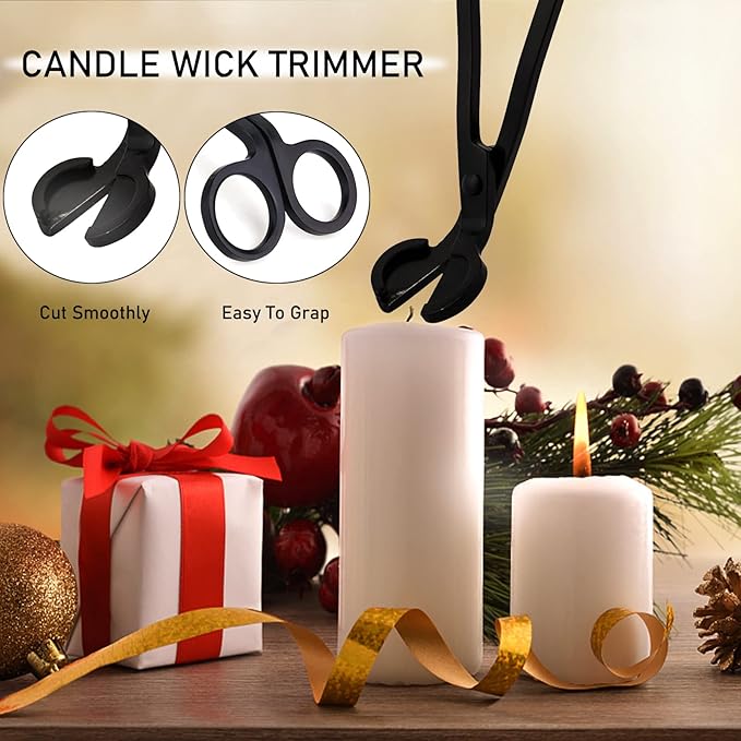 5IN1 Candle Accessory Set, Candle Wick Trimmer Cutter, Candle Snuffer & Candle - Image 6