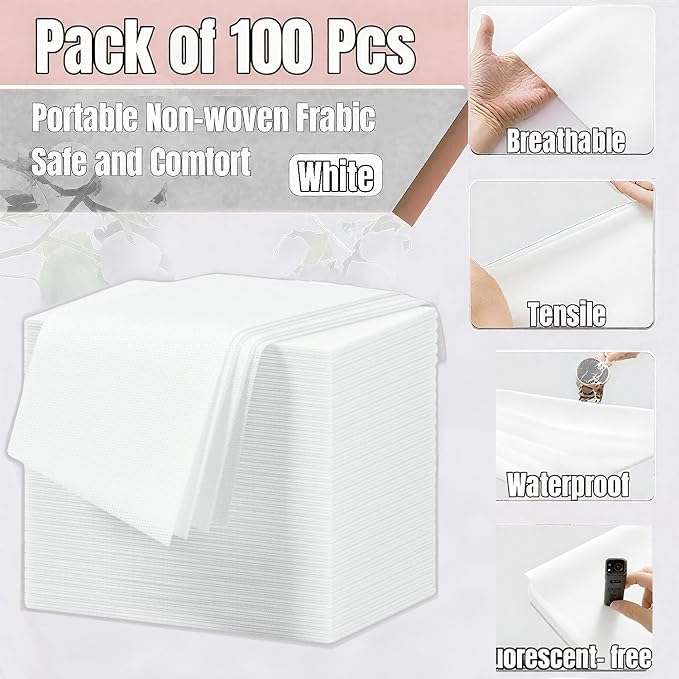 Disposable Bed Sheets 100 Pcs Massage Table Covers 31"x71" Non Woven Fabric - Image 3