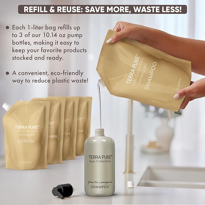 Terra Pure Spa Collection 1 Liter Conditioner Refill Bag - Image 3