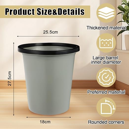 Maxdot 36 Pcs Bathroom Trash Cans Bulk 2 Gallon Small Waste basket Round - Image 2