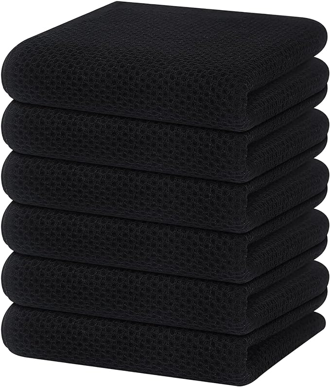 Homaxy 100% Cotton Waffle Weave Kitchen Dish Towels, Ultra Soft Absorbent Quick by Homaxy