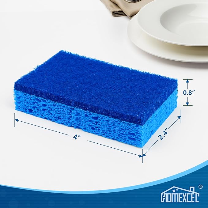 HOMEXCEL Sponges Kitchen 24pcs, Non-Scratch Scrub Dish Sponge Safe on Non-Stick - Image 5