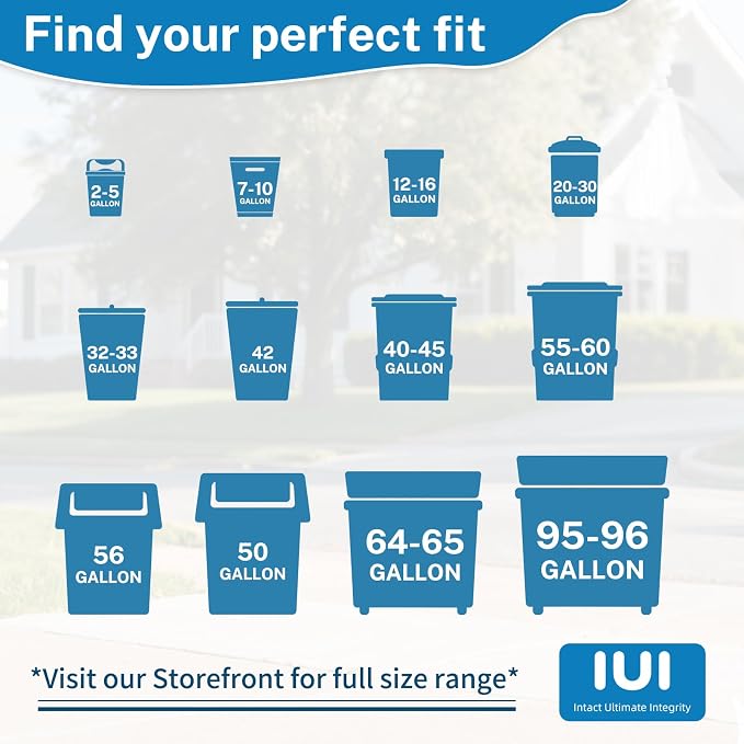 Heavy Duty Trash Bags 55-60 Gallon, Commercial, Construction & Outdoor Use | - Image 6