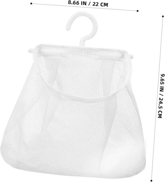Cabilock 5pcs Mesh Hanging Bag Hanging Clothes Travel White Polyester Fruit - Image 9