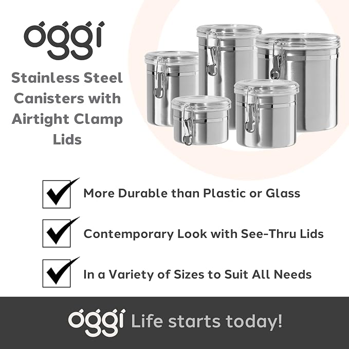 Oggi 36-Ounce Stainless Steel Canister - Image 7