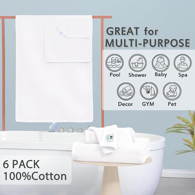 VOOVA & MOVAS White Towels Bathroom Sets - Image 3