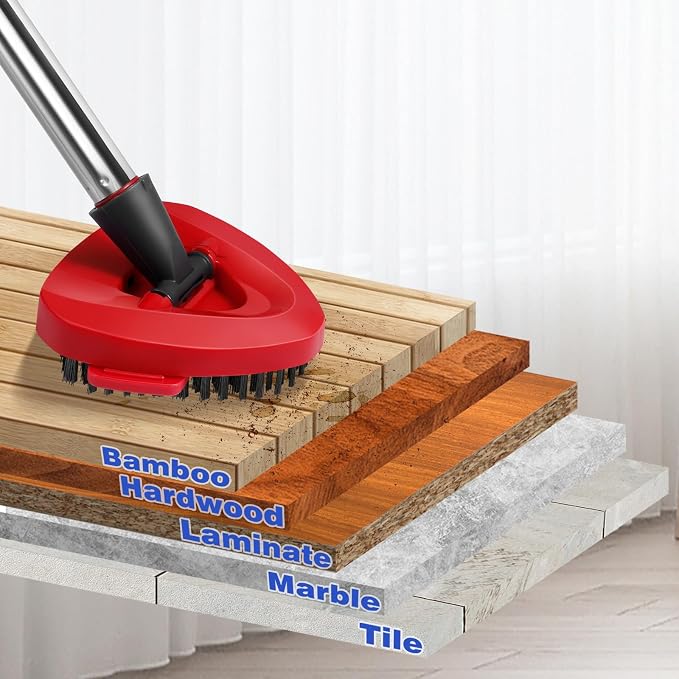 Mop Replacement Heads 6 Pcs & 1 Scrub Brush & 1 Base Combo, Spin Mop - Image 6
