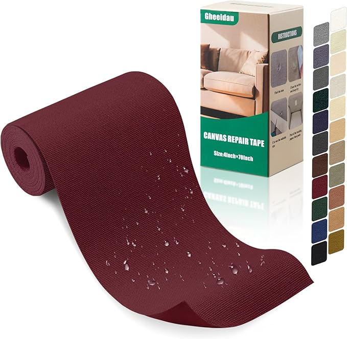 Canvas Repair Tape 4×70 Inch Waterproof Self-Adhesive Fabric Repair Patch by Givethingsanewlife