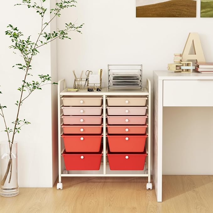 GOFLAME 12-Drawer Rolling Storage Cart, Mobile Utility Cart - Image 9